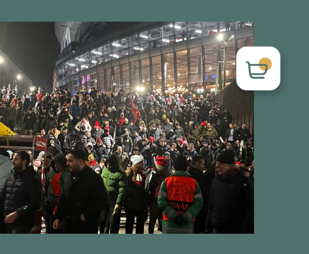 Grön - Stadion utanför publiken